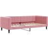 vidaXL Letto da giorno rosa 90x200 cm in velluto