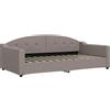 vidaXL Letto da giorno taupe 100x200 cm tessuto
