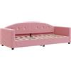 vidaXL Letto da giorno rosa 80x200 cm in velluto