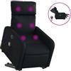 vidaXL Sedia per massaggi con supporto in piedi elettrica in Pelle finta nera