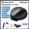 MAVURA Robot aspirapolvere Oryzom™ V8 Slim - Pulizia completamente automatica con funzione di lavaggio e app: nero