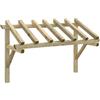 vidaXL Tettoia per Porta d'Ingresso Riparo per Portone Copertura per Entrata Protezione per Porte Calottina 200x100x100 cm in Legno di Pino