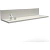 Mama Store Mensola Ripiano 70cm a L da Muro, Quercia Bianco, 70CM x 22CM x 13CM