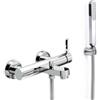 Newform - Gruppo vasca esterno completo di supporto fisso, flessibile in PVC e doccetta in ABS.- 65840c