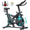 Toputure Cyclette da Casa con App, Cyclette per Casa con Resistenza Magnetica 0-100%, Volano da 15 kg, Sistema di Ammortizzazione, Schermo LCD, Supporto fino a 160 kg