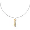NovaNavel Collana abbraccio in oro e argento