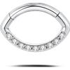 NovaNavel Piercing naso/bocca gioia bianco in argento