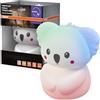 OSRAM Nightlux Touch - Luce notturna a koala, 0,7 W, 40 lm, RGBW 3000 K, bianco, silicone, ricaricabile USB-C, dimmer touch