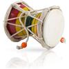 Generic Dumroo folk indiano fatto a mano, in legno, classico damroo/damaru, set percussione, decorativo, da collezione, strumenti musicali del mondo (multicolore)