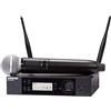 Shure GLXD24R+/SM58 Microfono wireless digitale professionale per chiesa, karaoke, voci, batteria 12 ore, raggio 30m, Microfono vocale SM58, ricevitore a singolo canale