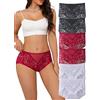 Hialegion Mutande Donna Slip in Pizzo Intimo per Taglie Forti Traspirante Mutandine Senza Cuciture A Vita Alta High Waisted Copertura Completa 6 Pezzi 2XL