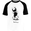 Newtee Hollow Void [Hollow Knight] Maglietta da Baseball Bianca Unisex Manica Corta Nera