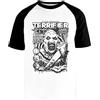 Newtee Terrifier Movie Horror Art The Clown Maglietta da Baseball Bianca Unisex Manica Corta Nera