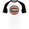 Generico Seattle Grunge Maglietta da Baseball Unisex T-Shirt A Maniche Corte Bianca