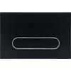 Mino Plus Placca di Comando WC,Placca di Comando a Doppio Pulsante,Dimensioni 245×162 mm,Adatto alla maggior parte dei WC,Completa di Set di Leve di Scarico e Telaio di Montaggio (A-Nero)