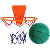 HohuzSruk Silenzioso Basket E Set Di Cerchi PU Palla Da Basket Silenziosa Con Cesto, Palla Da Baskets Silenziosa Con Canestro Pallas Sportiva Senza Rumore, Set Canestro Da Baskets Per Interni Per Tiro