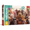 Trefl - Sweet Selfie - 160 pezzi - Puzzle colorato con animali, divertimento per bambini dai 5 anni in su