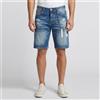 Icon Bermuda shorts Icon con logo da uomo rif. IUD018, Denim blu