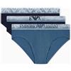 EMPORIO ARMANI EA7 Slip Emporio Armani Ea7 3Pack Logo Monogram da uomo rif. EM000258 AF18886, Blu