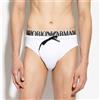 EMPORIO ARMANI EA7 Costume Slip da bagno EA7 con stampa da uomo rif. EM000582 AF20432, Bianco