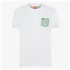 SUN68 T-shirt Sun68 in jersey di cotone con taschino da uomo rif. T36143, Bianco