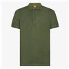 SUN68 Polo Sun68 con trattamento vintage in piquet di cotone da uomo rif. A36155, Verde