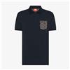 SUN68 Polo Sun68 in piquet di cotone da uomo rif. A36151, Navy