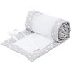 Babybay Babynest Mesh-Piqué Suitable For Model Maxi, Boxspring, Comfort And Comfort Plus, Pearl Grey Stars White - 200 g
