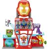 Hasbro Marvel Iron Man e i Suoi Fantastici Amici, playset elettronico Iron Quart