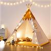 besrey Tenda per Bambini da Gioco in Tela Indiana Teepee in Cotone con Tappetino
