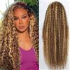 abbildung Parrucca frontale in pizzo Ombre da 30 pollici per capelli umani 13x6 HD biondo miele 4/27 parrucche frontali in pizzo a onde profonde parrucche senza colla per capelli umani