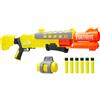 Nerf, Fortnite Legendary, Blaster Tac, Design con Copertura Gialla, Tamburo a 6 dardi, 6 dardi Mega Accustrike