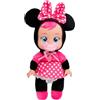 Cry Babies Tiny Cuddles Disney Minnie, Bambola di Peluche ispirata a Minnie Mouse della Disney, che Piange Lacrime Vere, Giocattolo Regalo per Bambini e Bambine dai 18 Mesi in su