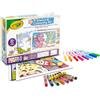 CRAYOLA - Set Stencil Fun, Attività Creativa per Bambini con Pennarelli e Cere, dai 5 anni in sù, 04-2952