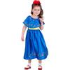 SMIFFYS Costume da artista Frida, bambini, con vestito e fascia Halloween
