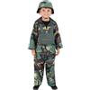 SMIFFYS Costume da ragazzo soldato con parte superiore, pantaloni e zaino Halloween