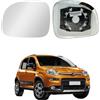 Polcar Vetro Specchio Retrovisore compatibile con Fiat PANDA >2009. Vetro cromato e convesso senza riscaldamento POLCAR (SINISTRO)