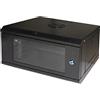 LINK ARMADIO RACK 19 6U LINK SERIE LIGHT COLORE NERO CON PORTA VETRO (AxPxL) MM 300X400X530 RIPIANO INCLUSO
