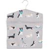 Beldray LA032005DFEU7 borsa con mollette con stampa di cani - Appendibile in linea, Gancio facile da appendere per riporle, Può contenere fino a 100 borse per mollette, Uso interno/esterno, 33 x 30 cm