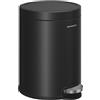 SONGMICS Cestino da Bagno a Pedale, Pattumiera Bagno 6 L in Acciaio, Coperchio con Chiusura Morbida, Secchio Interno, per Rifiuti, Camera da Letto, Nero Inchiostro LTB016BZ02