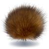 Wohnkult Set di 3 pompon in pelliccia sintetica | in 16 scelta | Pompon in pelliccia Ø 15-17 cm Pon per cappelli con bottone automatico (grigio) (rosa/nero) (marrone)