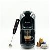BEHOME Macchina Caffè Espresso per Cialde e Capsule compatibili Nespresso e Dolce Gusto, 3 Adattatori diversi, sistema anti-calcare + Frullino Montalatte Elettrico, combo Caffè Schiumato Perfetto