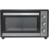 BEHOME Forno Elettrico Ventilato Esterno 70 litri, Forno grande da esterno con Girarrosto, Temperatura 230°, Timer 60', Griglia, Teglia, Leccarda e accessori per girarrosto inclusi, con doppio vetro