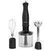 Petra PT2827BMBLKVDE Frullatore 3 in 1 - Frullatore a Immersione Portatile, 350W, 2 Velocità, Lama a 4 Ali, 700ml Bicchiere Graduato, 500ml Mini Tritatutto, Accessorio per Puré, Frusta in Acciaio Inox