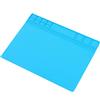 Spacnana Tappetino per Saldatura in Silicone Resistente Al Calore, Cuscinetto di Riparazione Isolante Antiscivolo, 15,9x4,1 Pollici per la Manutenzione Elettronica (azzurro)