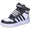 Adidas Unisex - Bambini Hoops Mid Shoes, Cloud White/Core Black/Orbit Grey, 22 EU