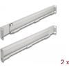Delock - Staffa per rack - lunghezza regolabile 368 - 600 mm - laterale - grigio - 1U - 48,3 cm (19") (confezione da 2)