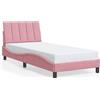 vidaXL Struttura letto senza materasso "Hanko" Rosa 90x200 cm Velluto