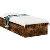 vidaXL Struttura letto senza materasso rovere fumé 75x190 cm materiale a base di legno