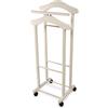 Arredamenti Italia Indossatore per Camera da Letto Trendy, Legno - Doppia gruccia - Finitura Bianco AR-It Il Cuore del Legno